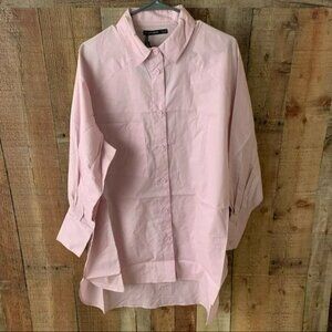 Threadbare oversized balloon sleeve shirt dress in lilac - 6